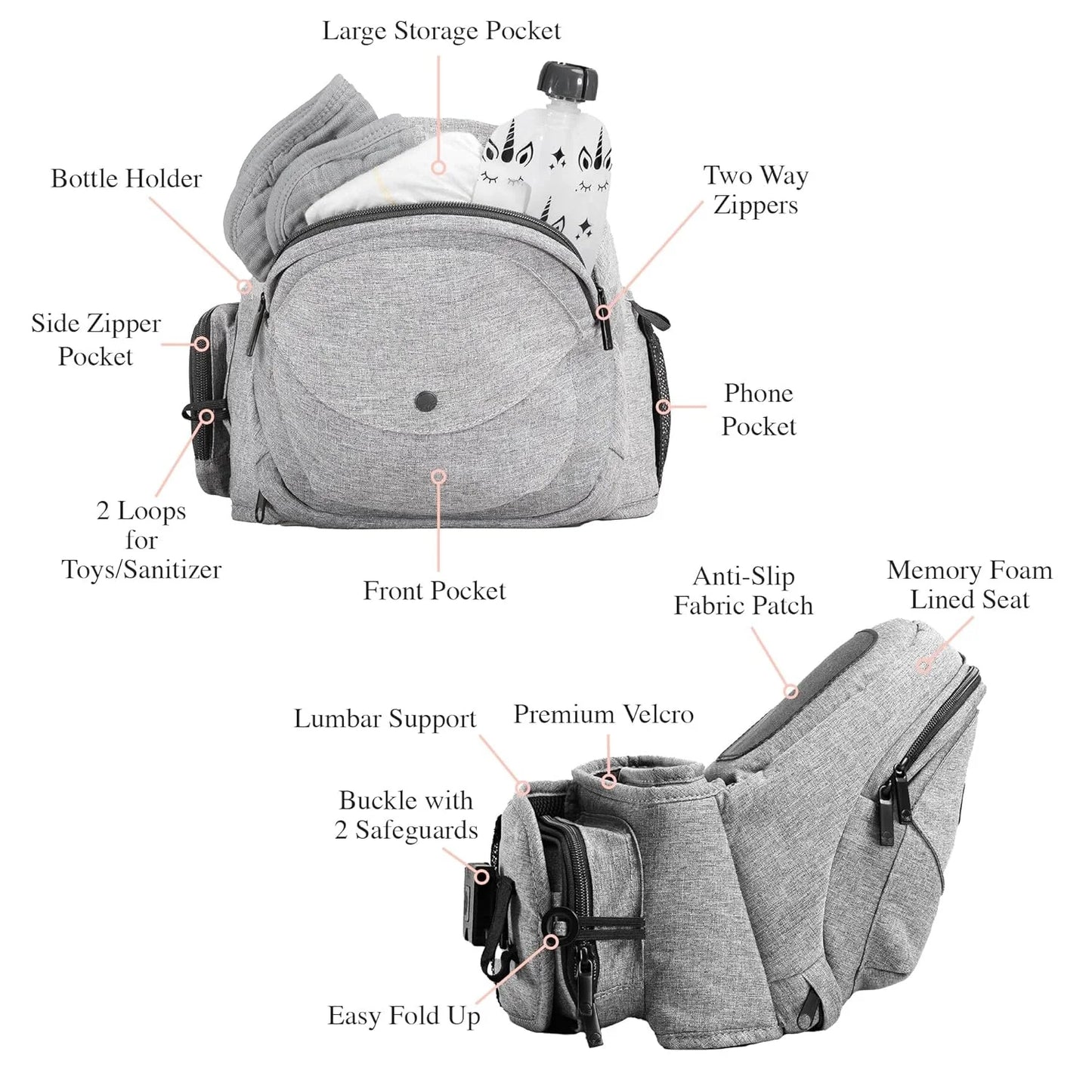 Kidly Kind™ Ergonomic Hip Seat Baby Carrier – Shark Tank